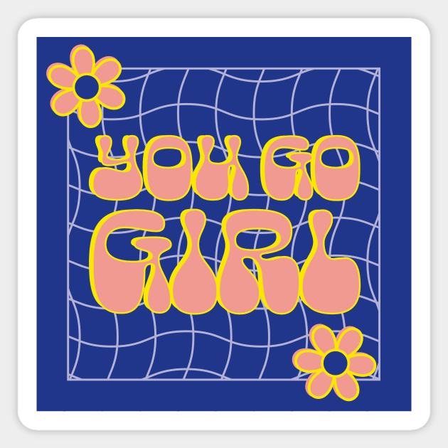 Blue You Go Girl! Sticker by Design by Maria 